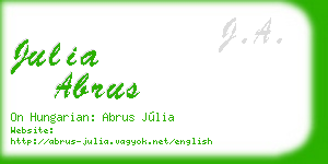 julia abrus business card