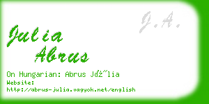 julia abrus business card